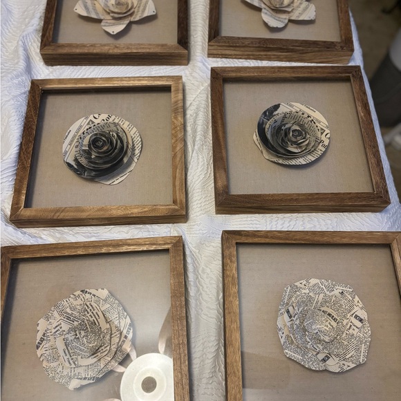 Wall hangings medium oak 11x11 each. Like new. - Picture 2 of 5